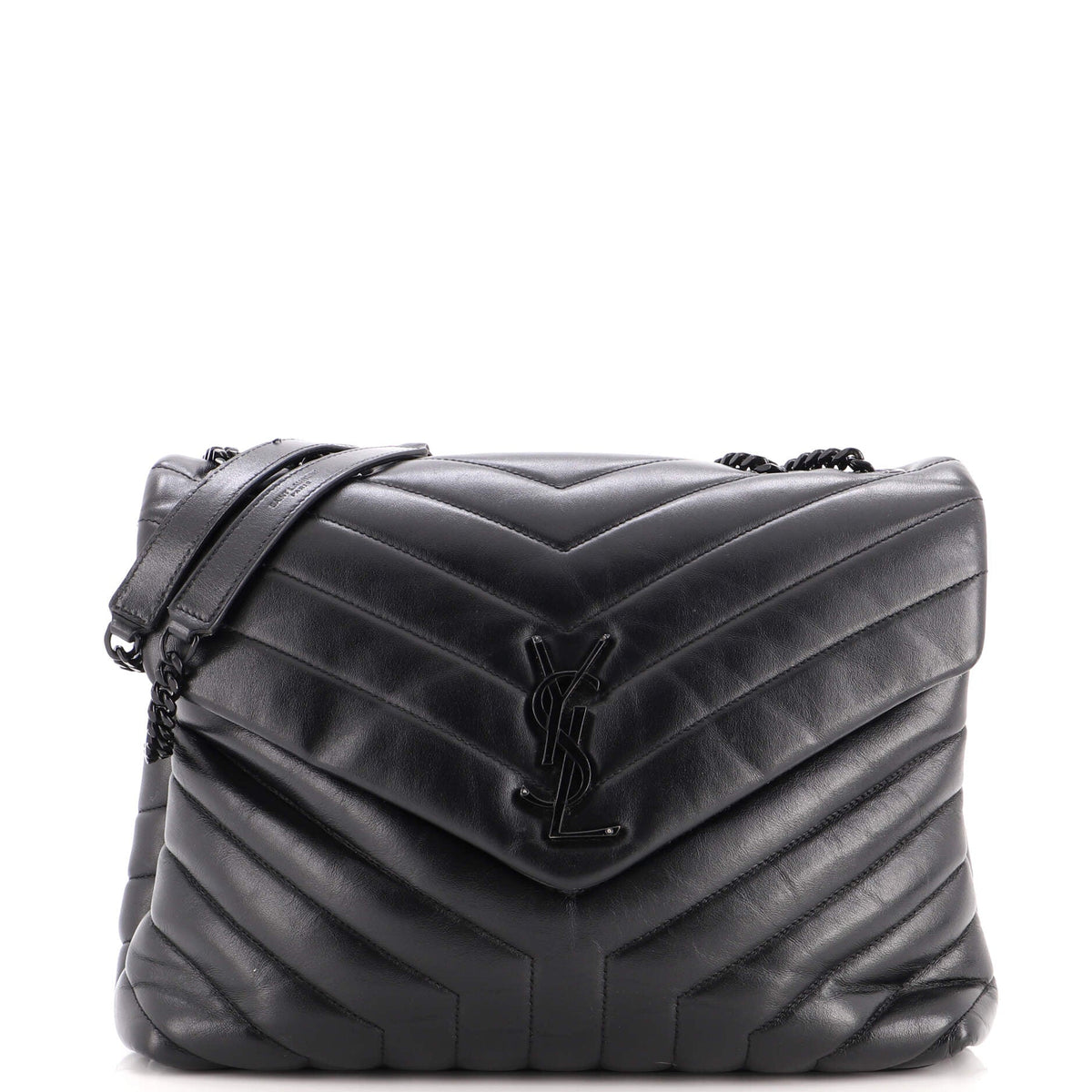Loulou Shoulder Bag Matelasse Chevron Leather Medium