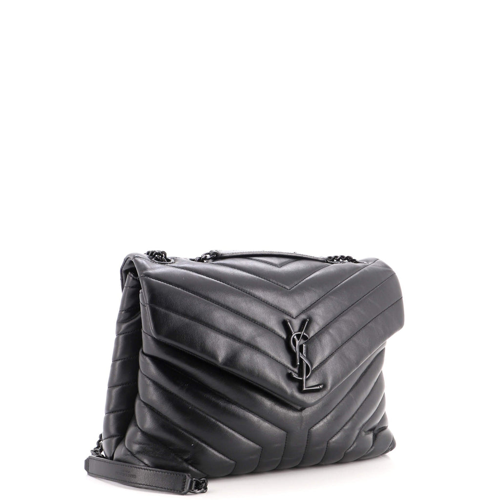 Loulou Shoulder Bag Matelasse Chevron Leather Medium
