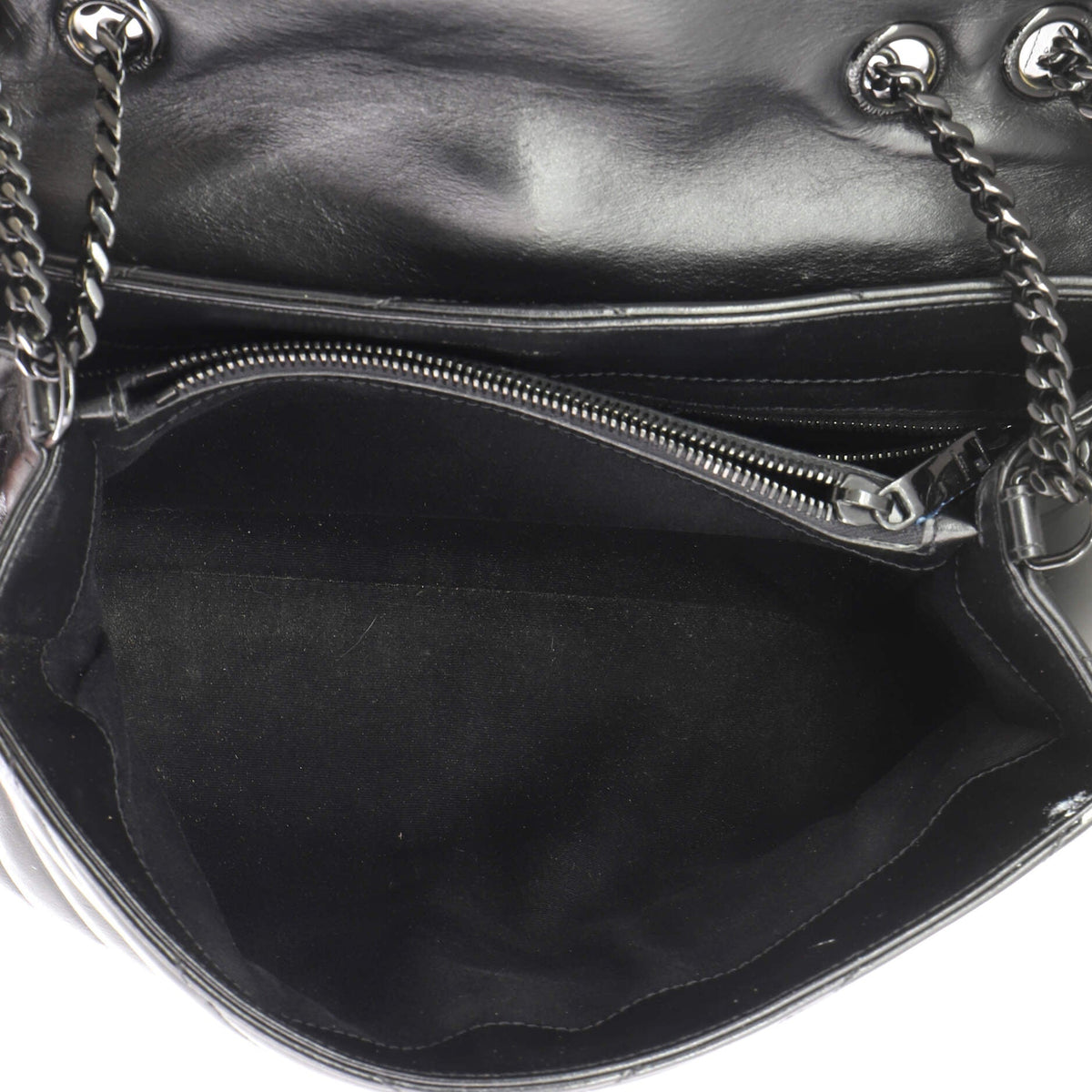 Loulou Shoulder Bag Matelasse Chevron Leather Medium