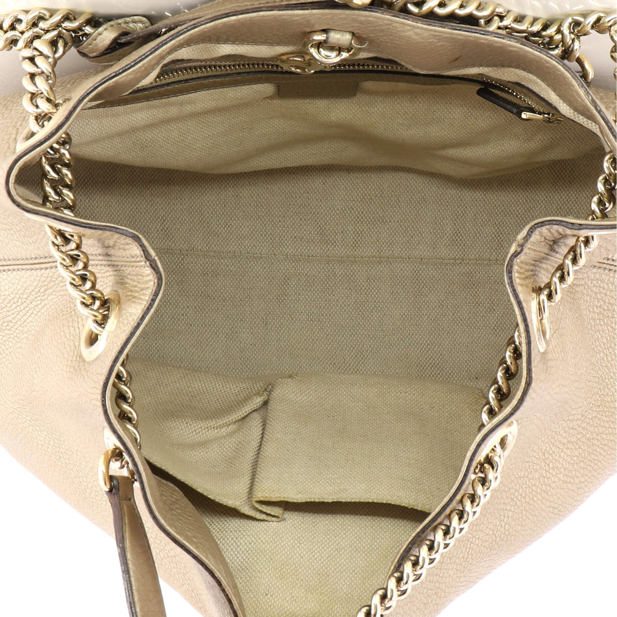 Soho Chain Strap Shoulder Bag Leather Medium
