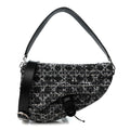 Tweed Saddle Bag Dark Blue