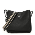 Vitello Daino Soft Hobo Messenger Bag Black