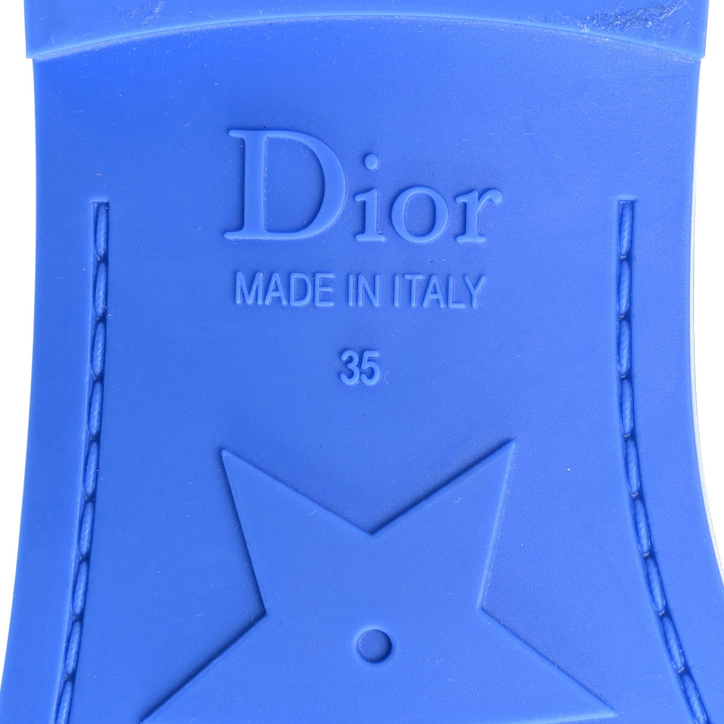 Technical Stretch Fabric Camouflage Dio(r)evolution Slide Sandals 35 Blue Fluo