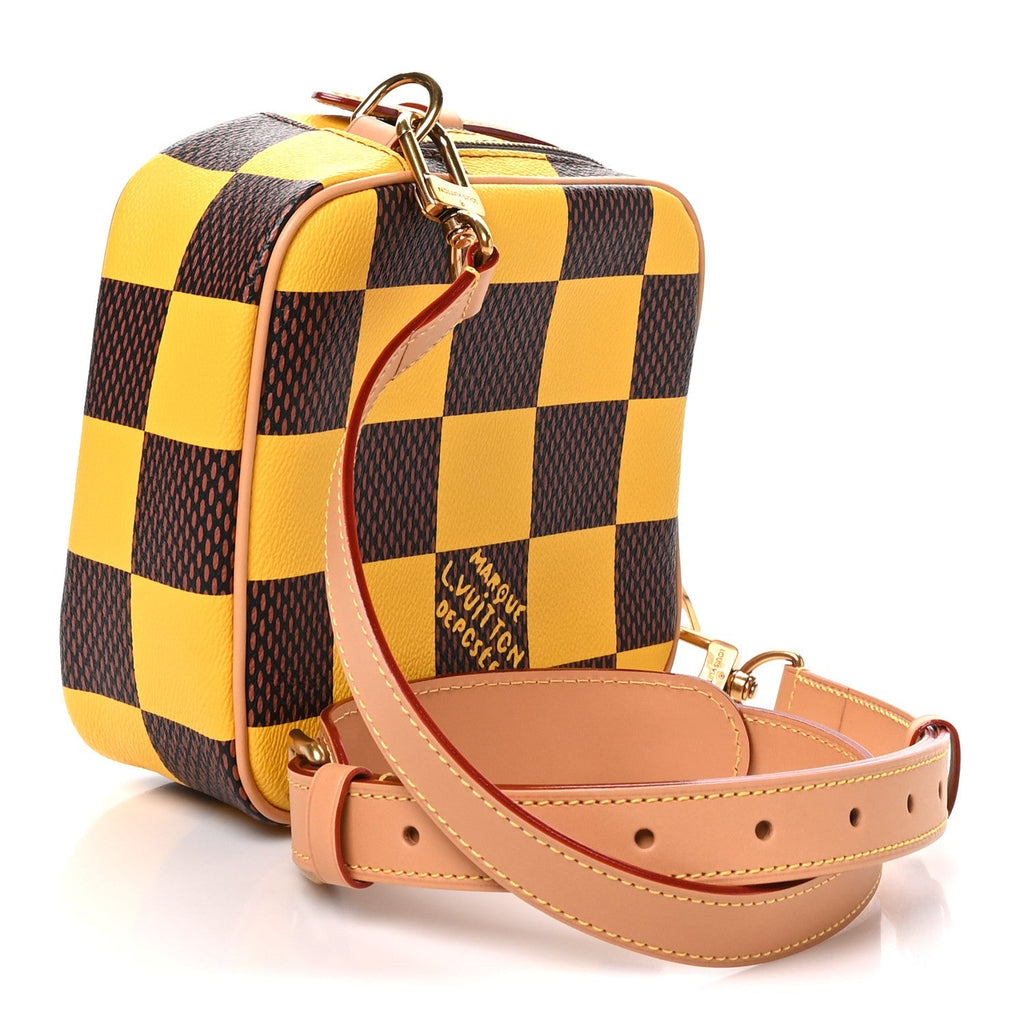 Damier Pop Chess Messenger Jaune Mat