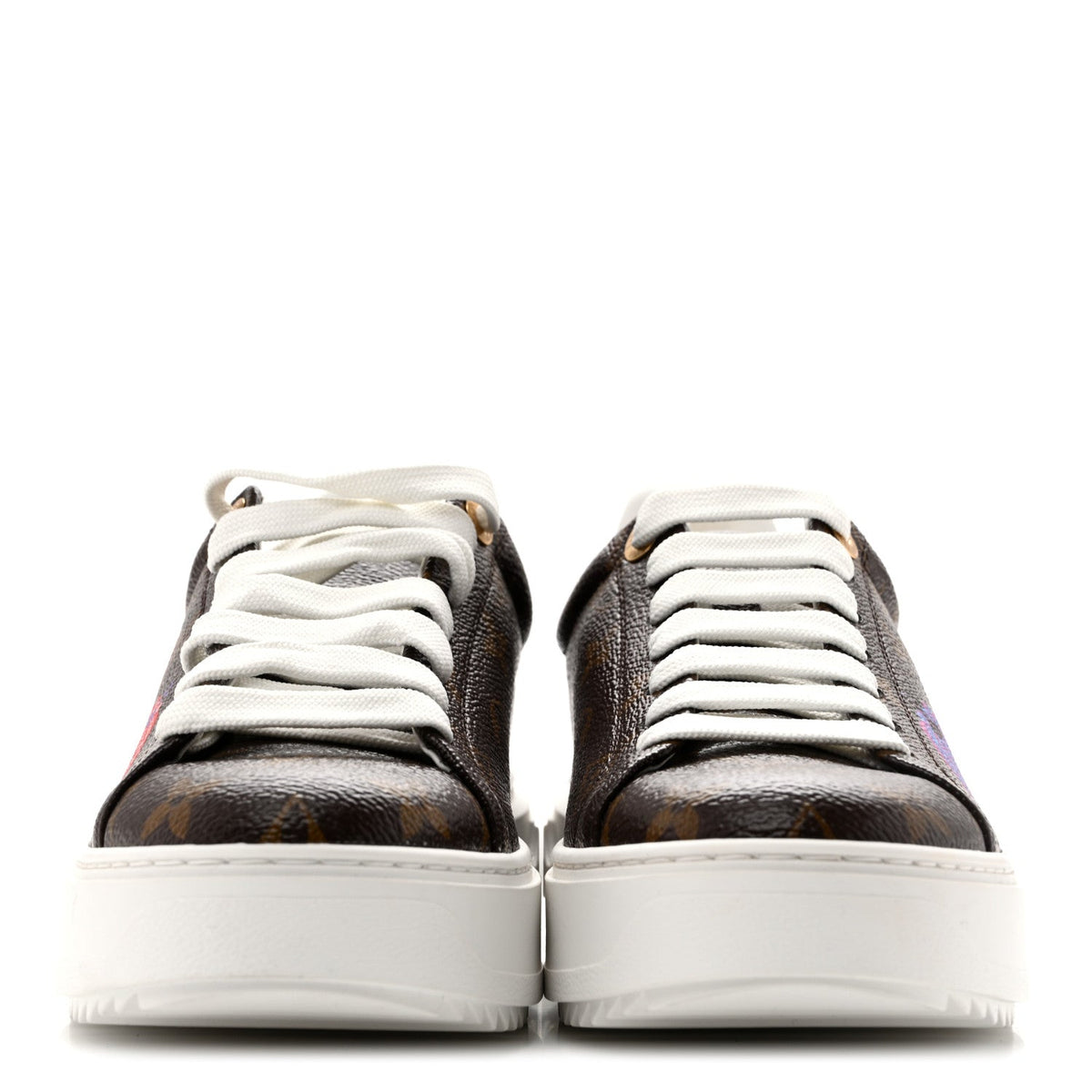 LV X YK Monogram Pumpkin Time Out Sneakers 36.5