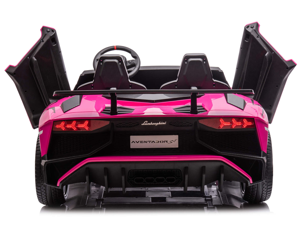 24V Lamborghini Aventador 2 Seater Ride on Car for Kids - Pink