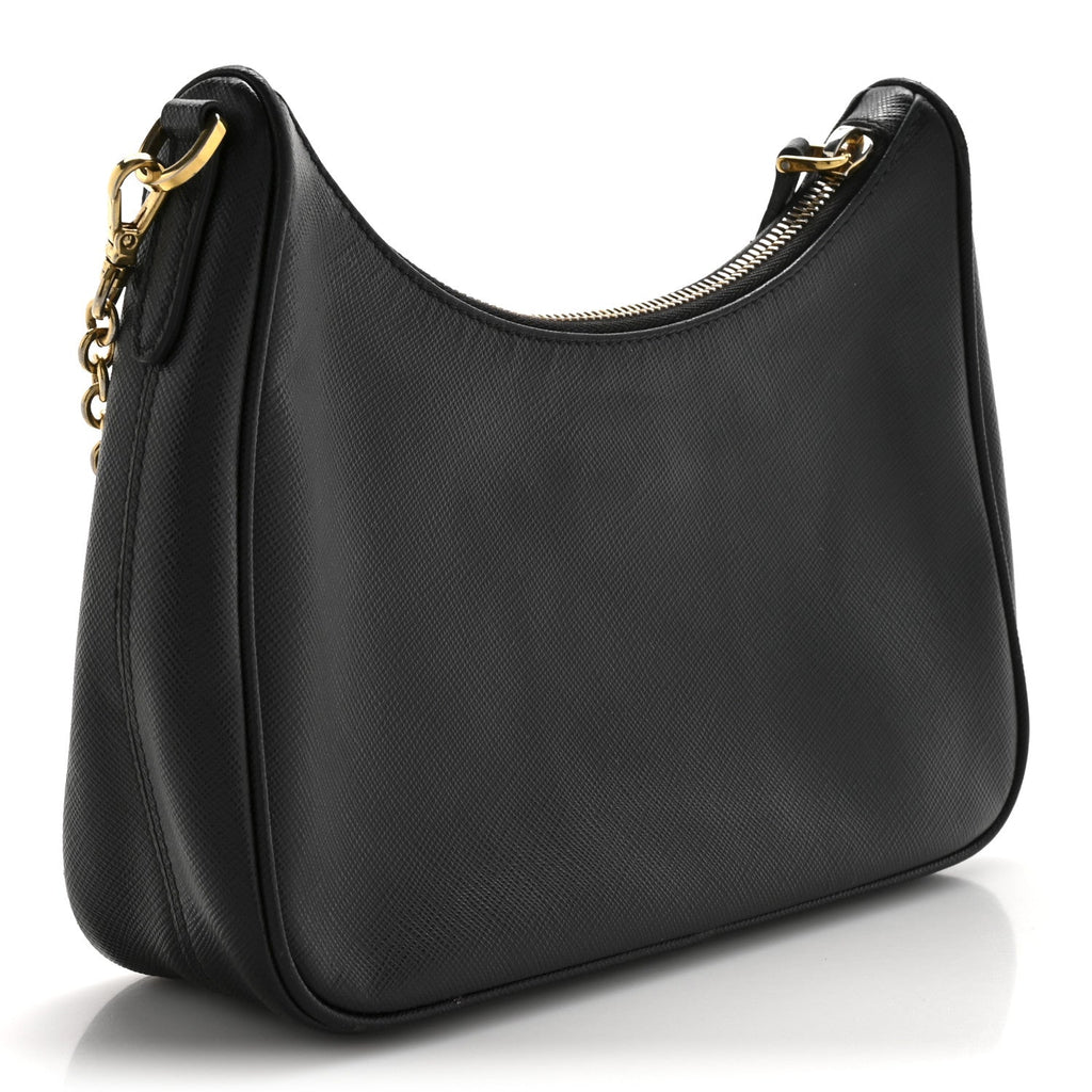 Saffiano Lux Re-Edition 2005 Shoulder Bag Black
