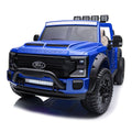 Ford F450 Custom Edition 24V Kids Ride-On Car Truck with R/C Parental Remote | Blue