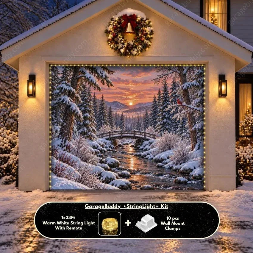 Cardinal Creek | Christmas Garage Door Cover