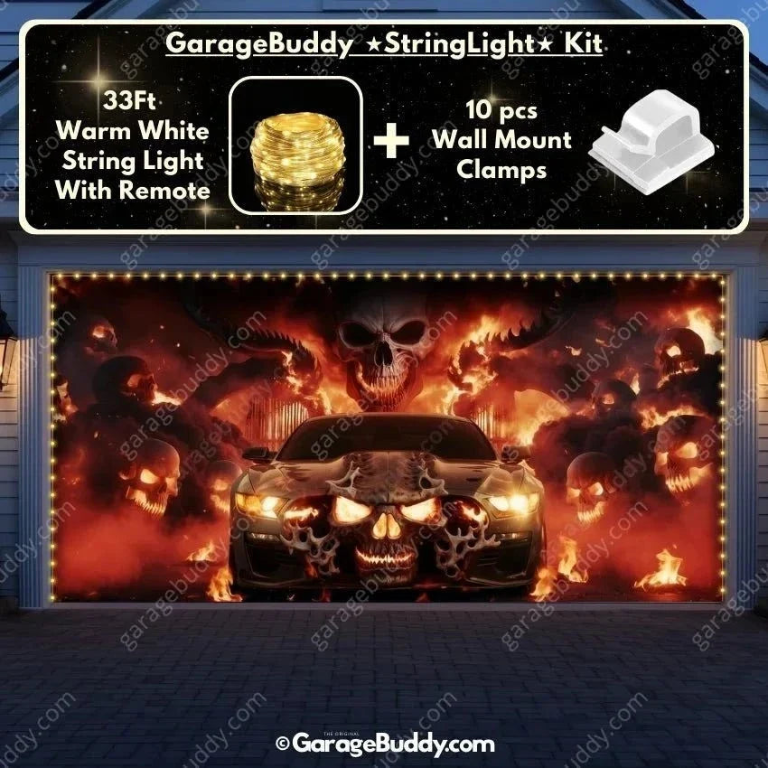 Hell Ride | Halloween Garage Door Cover