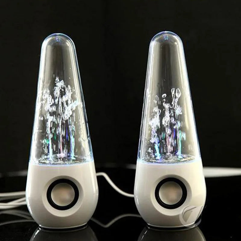 LED Light Water Dancing Speakers Fountain Speaker HIFI Stereo SoundBox 3D Surround Loudspeaker For PC Phone Tablet Game Player