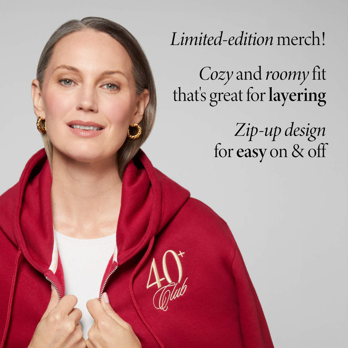 40+ Club Zip-Up Sweatshirt