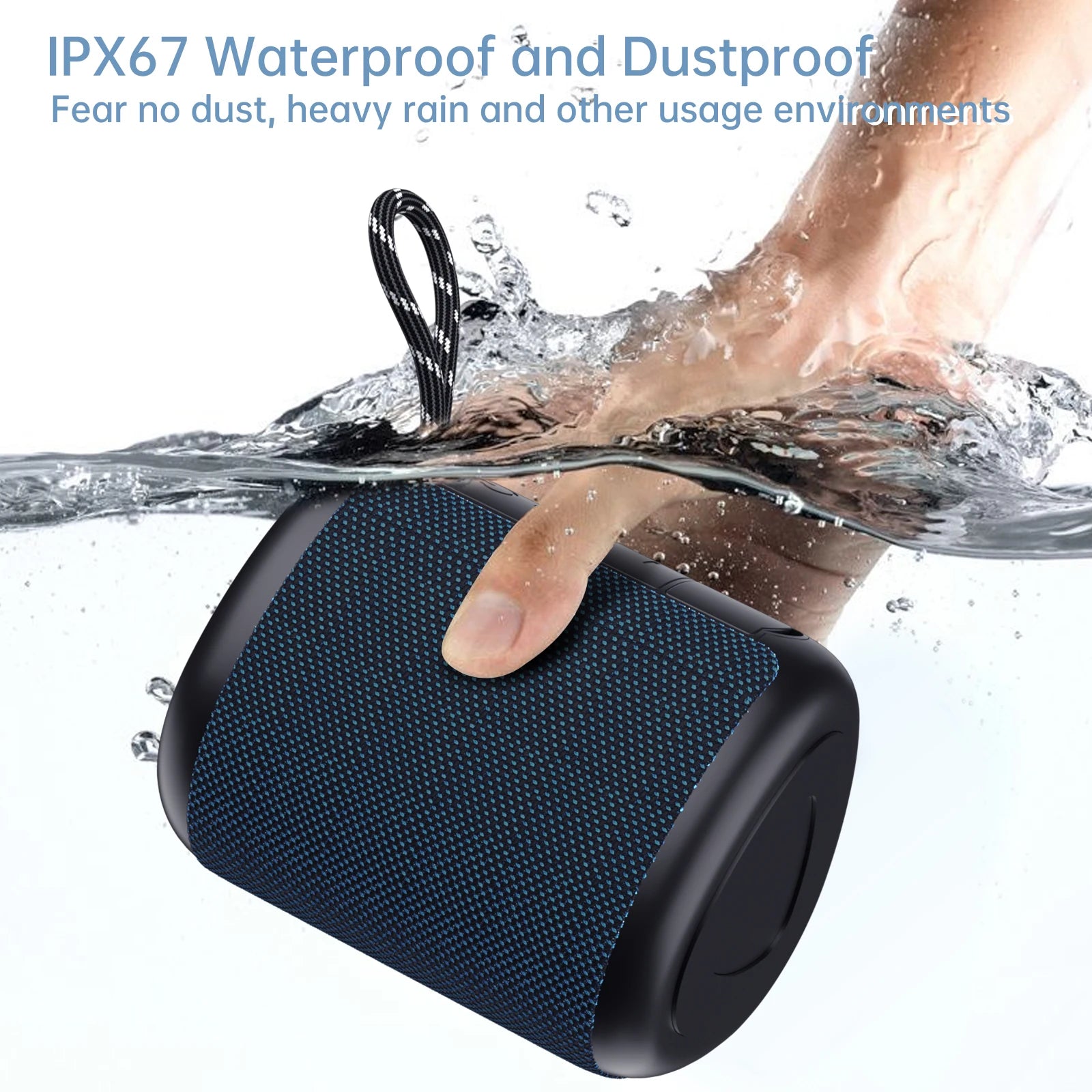 WISETIGER A46 Max Portable Bluetooth Speaker Balanced/Subwoofer Sound Box BT5.3 Outdoor Speaker with LED Light, TF Slot &AUX-IN