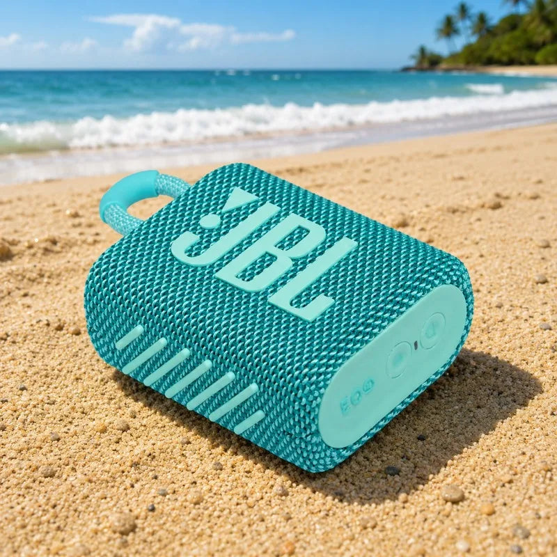 Used JBL GO3 Pocket Bluetooth Speaker, IP67 Waterproof, Portable Deep Bass Mini Speaker For Beach Camping