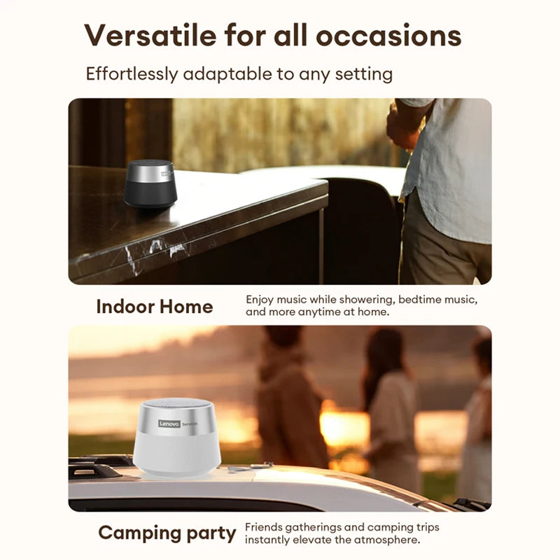 Lenovo HD103 Bluetooth 5.4 Speaker Portable Mini Wireless Speaker High Quality Stereo Sound TWS Outdoor Bass Audio for Phone PC