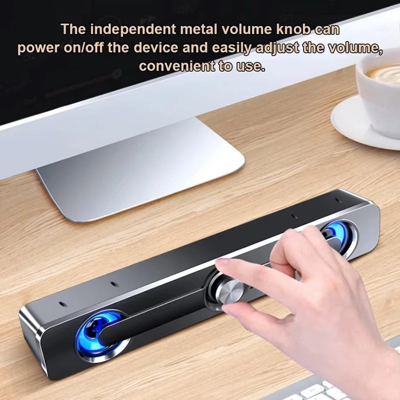 Subwoofer Soundbar Portable Caixa De Som USB Speaker Music Sound Box Bar Woofer Wired For Computer PC Laptop Bass Desktop Audio