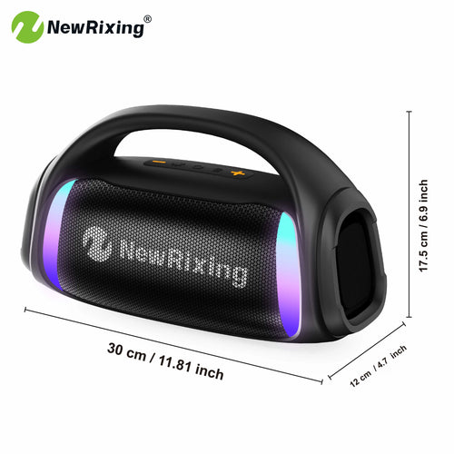 50W Portable Wireless Speaker with Subwoofer,Built-in Mic,TWS,Hands-Free Calling,6.5mm Microphone Interface,RGB lights