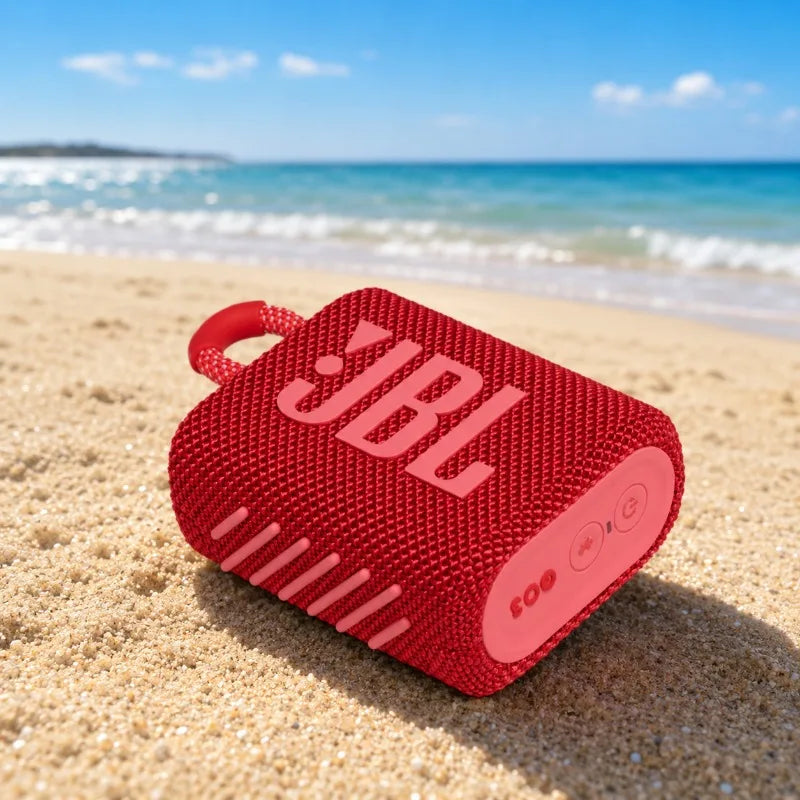 Used JBL GO3 Pocket Bluetooth Speaker, IP67 Waterproof, Portable Deep Bass Mini Speaker For Beach Camping