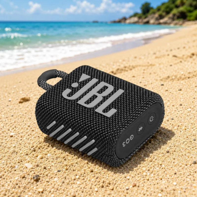 Used JBL GO3 Pocket Bluetooth Speaker, IP67 Waterproof, Portable Deep Bass Mini Speaker For Beach Camping