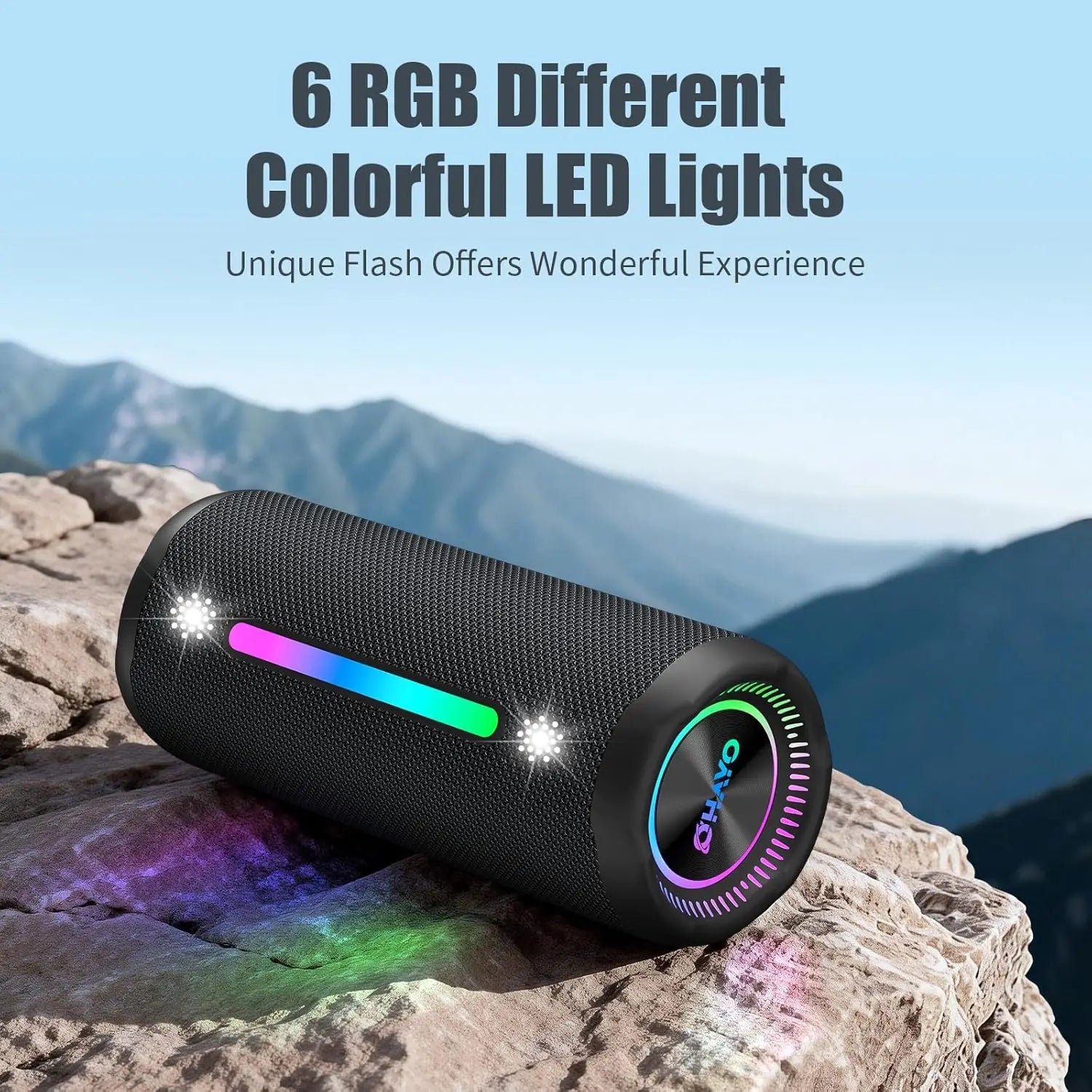 OHAYO Portable Bluetooth Speakers Wireless Loud Stereo Sound IPX7 Waterproof Outdoor Portable 35W Super Bass Speaker for Party