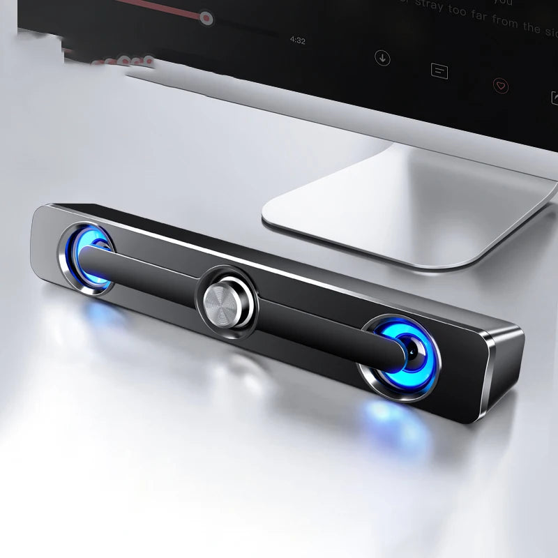 Subwoofer Soundbar Portable Caixa De Som USB Speaker Music Sound Box Bar Woofer Wired For Computer PC Laptop Bass Desktop Audio