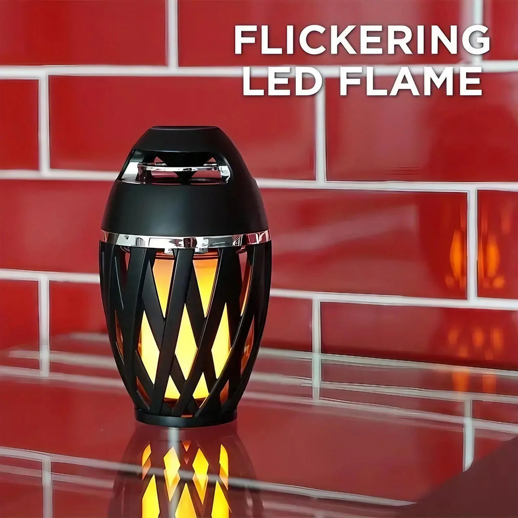 Portable Bluetooth 5.0 Flame Speaker with LED Torch 5W Bass Sound 2000mAh Battery IPX5 Waterproof for Camping Outdoor Home Party