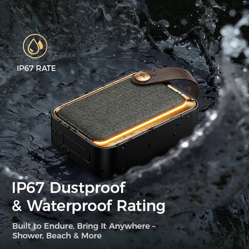 1MORE NANO Portable Bluetooth Speaker Deep Bass TWS Stereo Pairing RGB Light IP67 Outdoor Mini Sound Box 40H Playtime