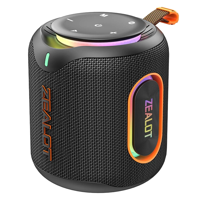 ZEALOT-M1 30W Wireless Speaker RGB Light 30H Playtime Waterproof IPX6 Dual Pairing 6000mAh Battery Portable Wireless Speaker
