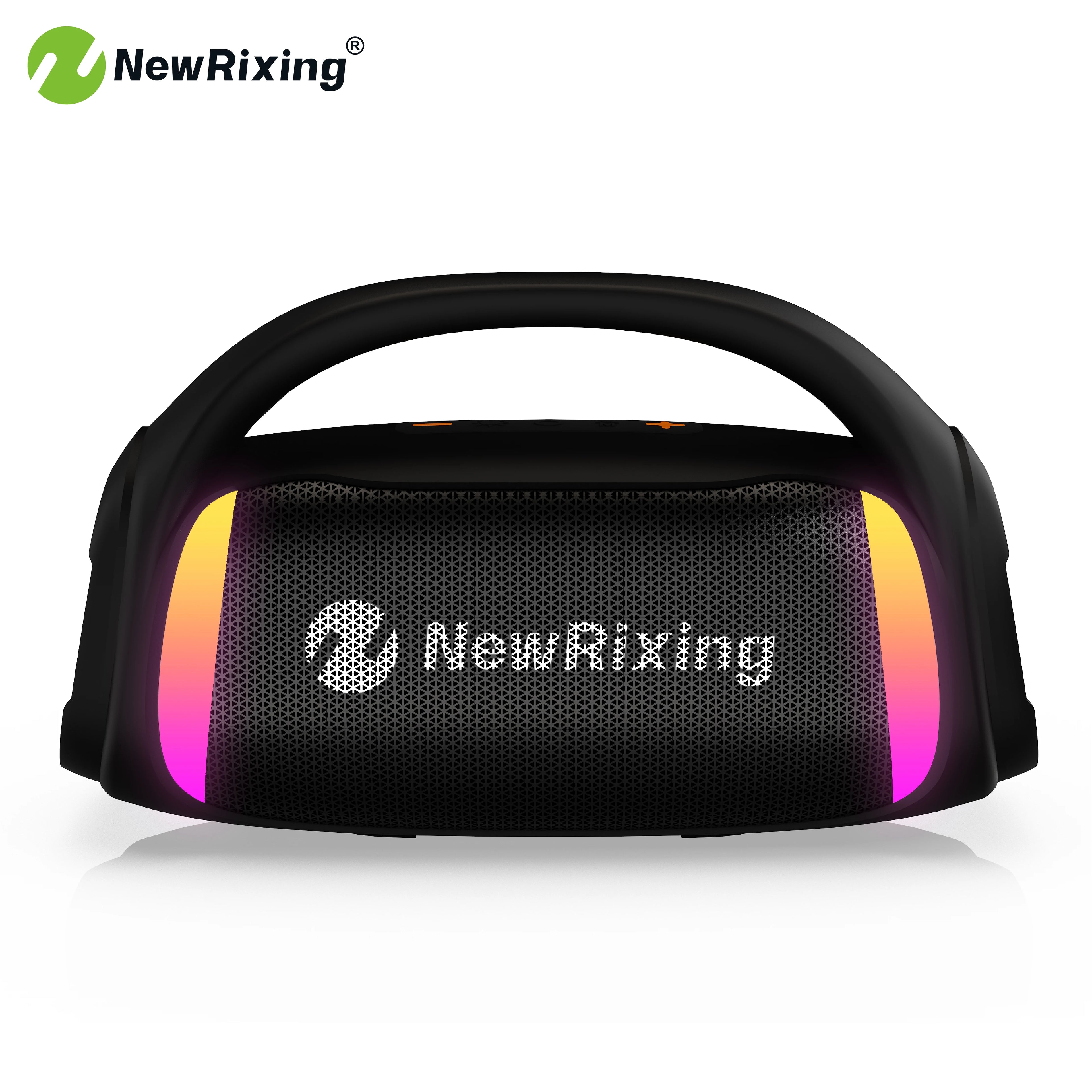 50W Portable Wireless Speaker with Subwoofer,Built-in Mic,TWS,Hands-Free Calling,6.5mm Microphone Interface,RGB lights