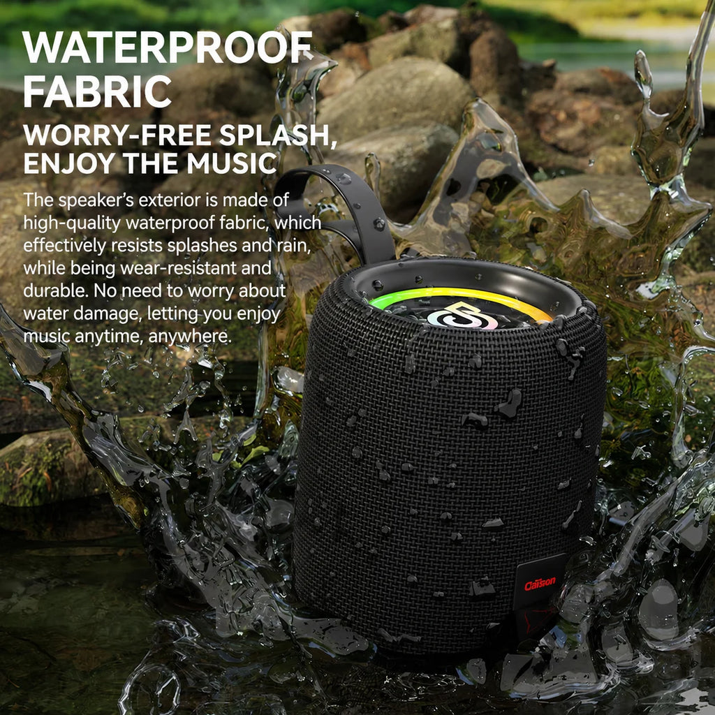 HiFi Bluetooth Speakers 40W Enhanced Bass Portable Outdoor Wireless Speaker Waterproof IPX5 Shower Bluetooth 5.3 with RGB Light