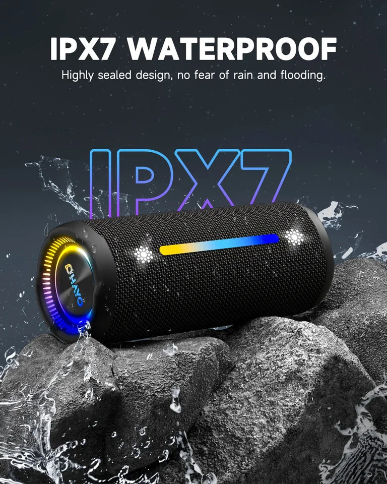 OHAYO Portable Bluetooth Speakers Wireless Loud Stereo Sound IPX7 Waterproof Outdoor Portable 35W Super Bass Speaker for Party