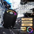 HiFi Bluetooth Speakers 40W Enhanced Bass Portable Outdoor Wireless Speaker Waterproof IPX5 Shower Bluetooth 5.3 with RGB Light