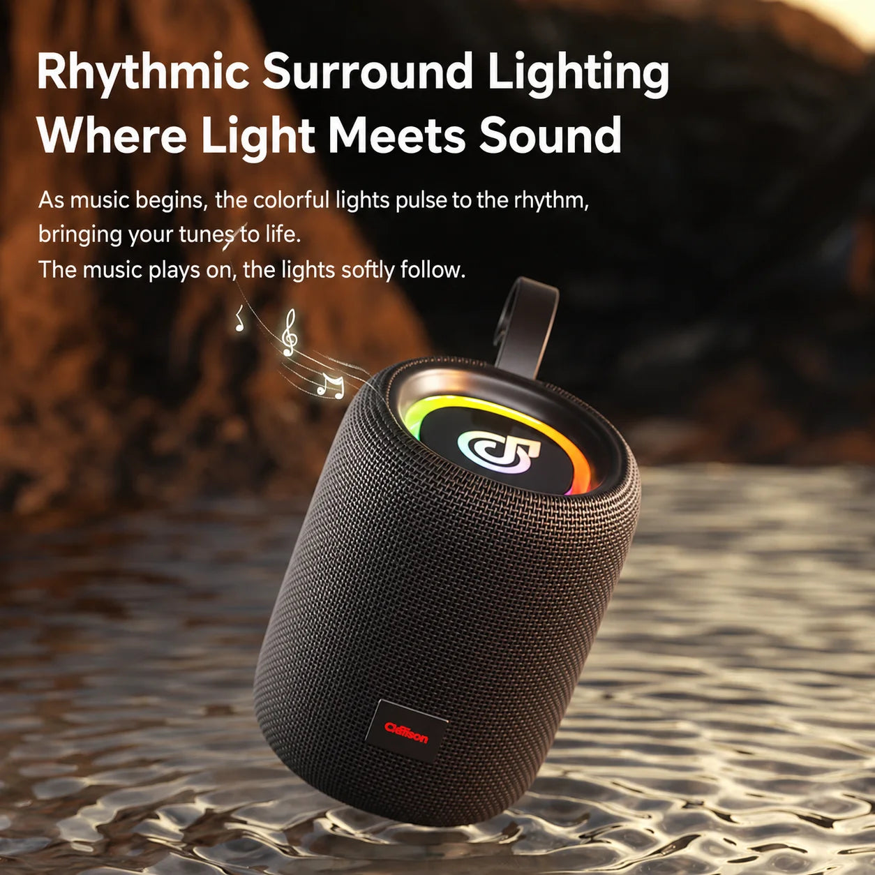 HiFi Bluetooth Speakers 40W Enhanced Bass Portable Outdoor Wireless Speaker Waterproof IPX5 Shower Bluetooth 5.3 with RGB Light