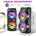 Wireless Bluetooth Portable Speaker, Dual Subwoofer Delivers Powerful Bass, TWS Linkage, Multiple Inputs BT/FM/USB/AUX/TF/Microphone, Stereo Loudspeaker, Holiday Party Speaker & Christmas Gift