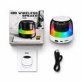 Portable RGB Bluetooth Speaker, 16W Output, Bluetooth 5.3, TWS Stereo Pairing, Deep Bass, TF Card, USB, FM Radio, Home Travel