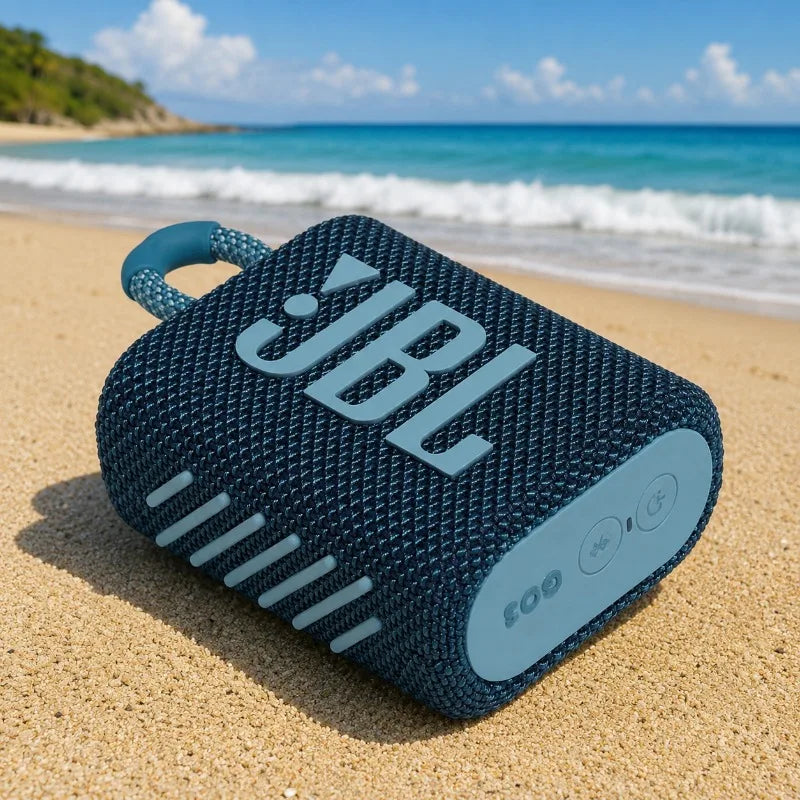 Used JBL GO3 Pocket Bluetooth Speaker, IP67 Waterproof, Portable Deep Bass Mini Speaker For Beach Camping