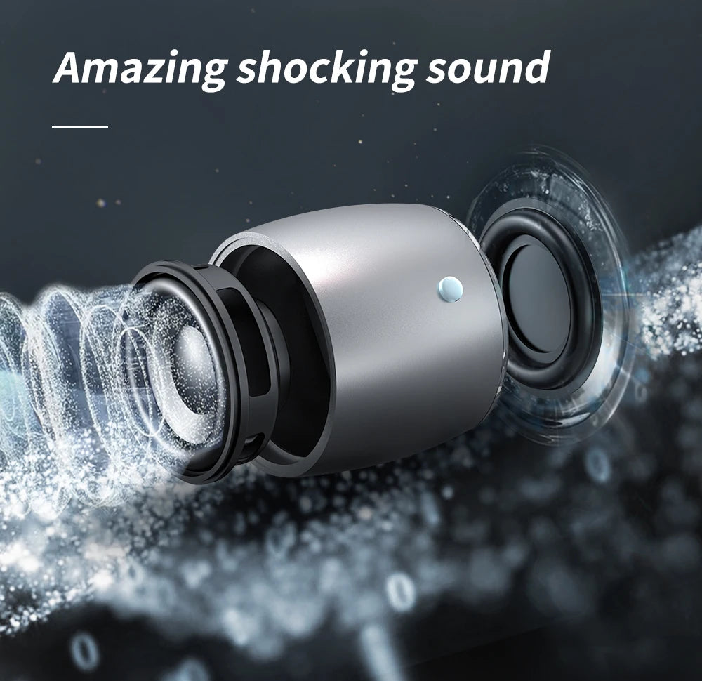 New Hot EWA A103 Mini Bluetooth Speaker Bass IPX5 Waterproof Portable Wireless Speaker Metal Body Box Loud Sound Noise Reduction