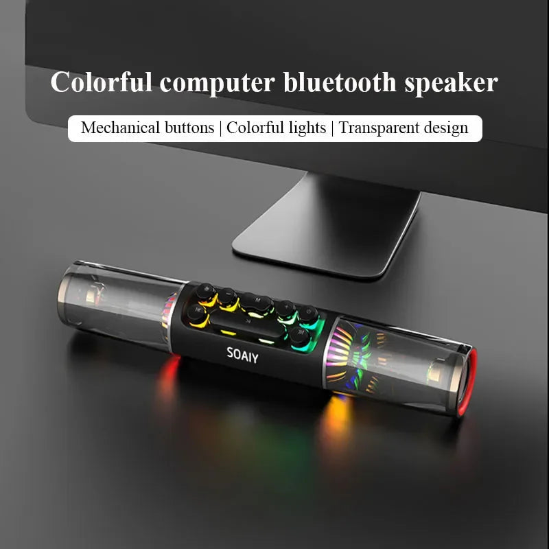 SOAIY SH19S computer Bluetooth speaker RGB color light overweight subwoofer high-volume sound system caixa de som Bluetooth