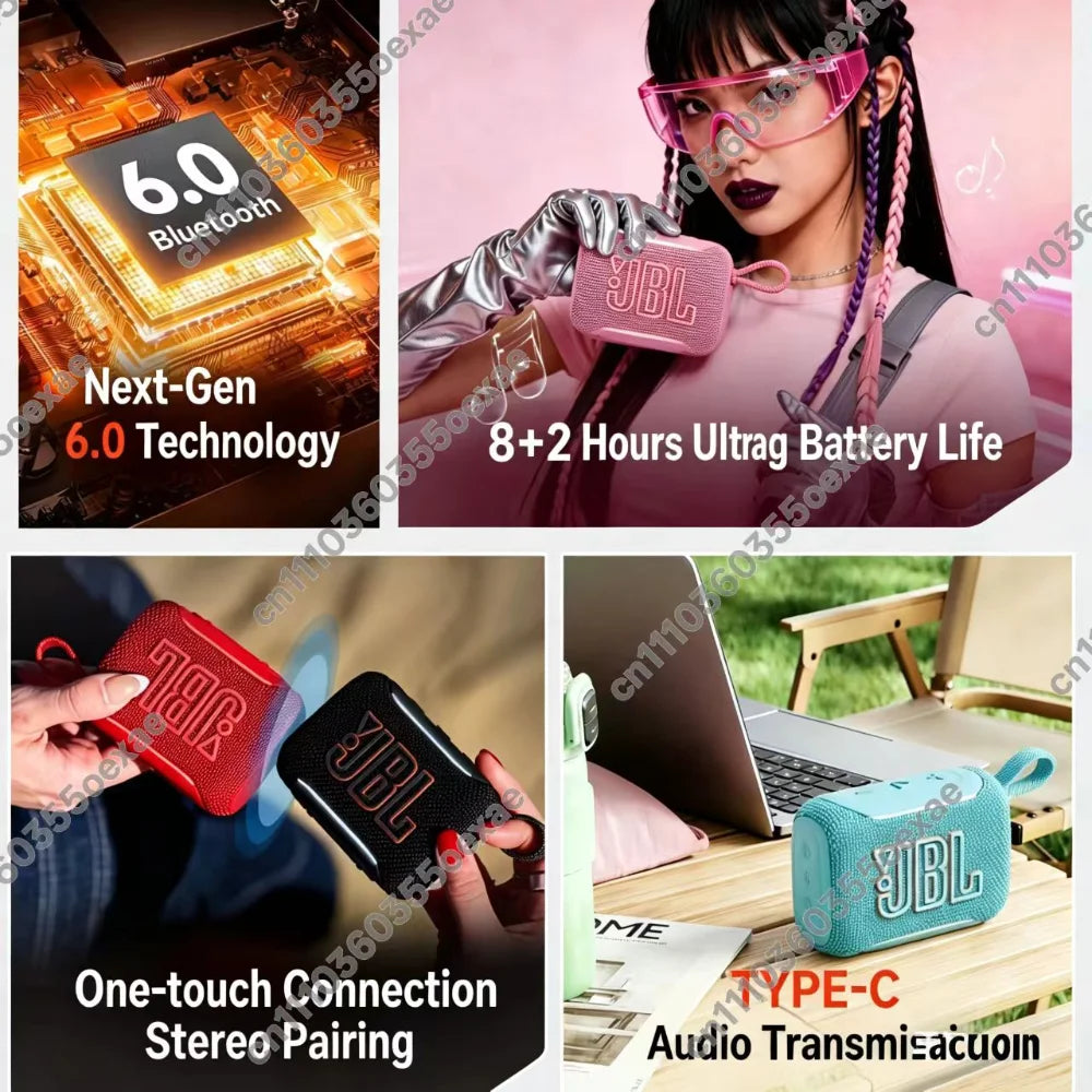 JBL GO5 Portable Bluetooth Speaker IP67 Waterproof Dustproof Mini Outdoor Wireless Stereo Speaker
