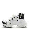 Calfskin Satin Printed Polka Dot Monogram LV Archlight Sneakers 39.5 White