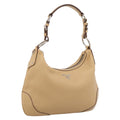 PRADA Shoulder Bag Leather Beige Silver BR3373 Auth am12571V