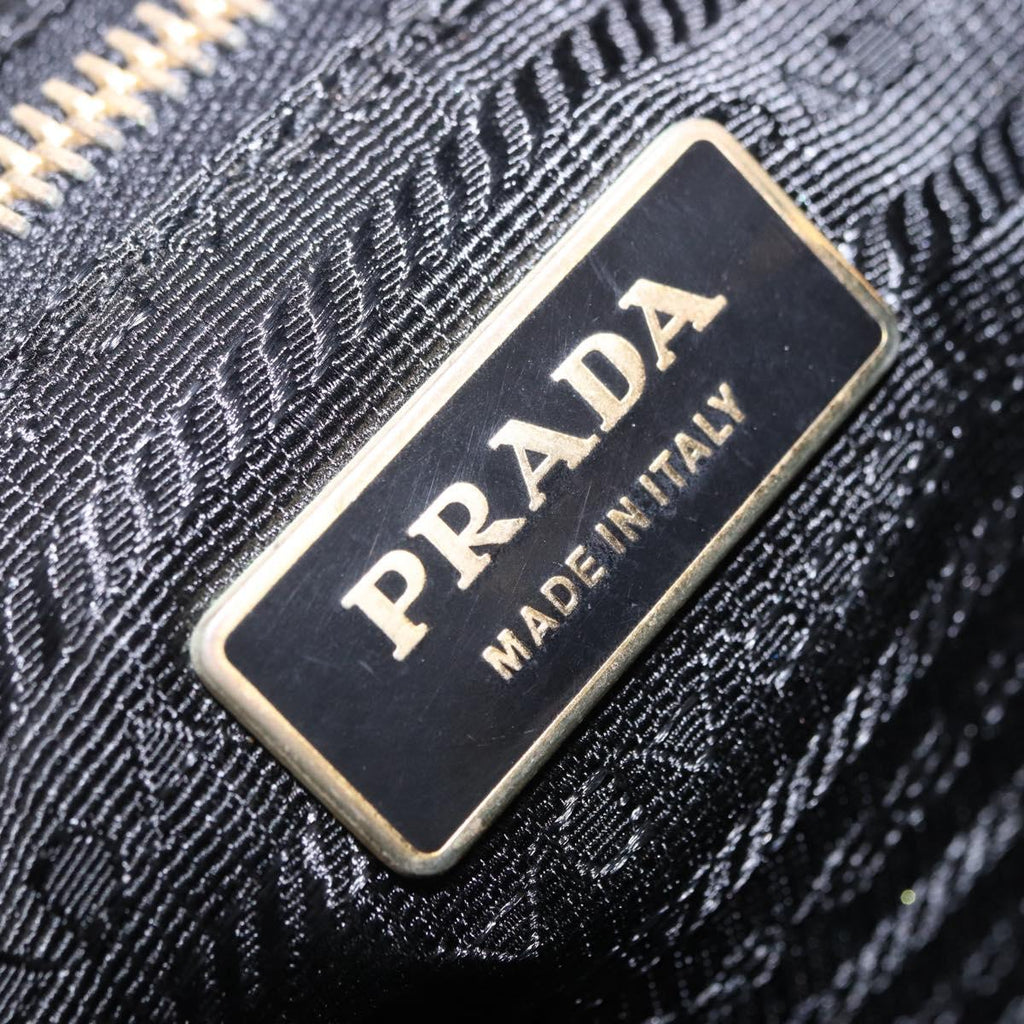 PRADA Venice Tote Bag Nylon Leather Multicolor Gold Auth am12575V
