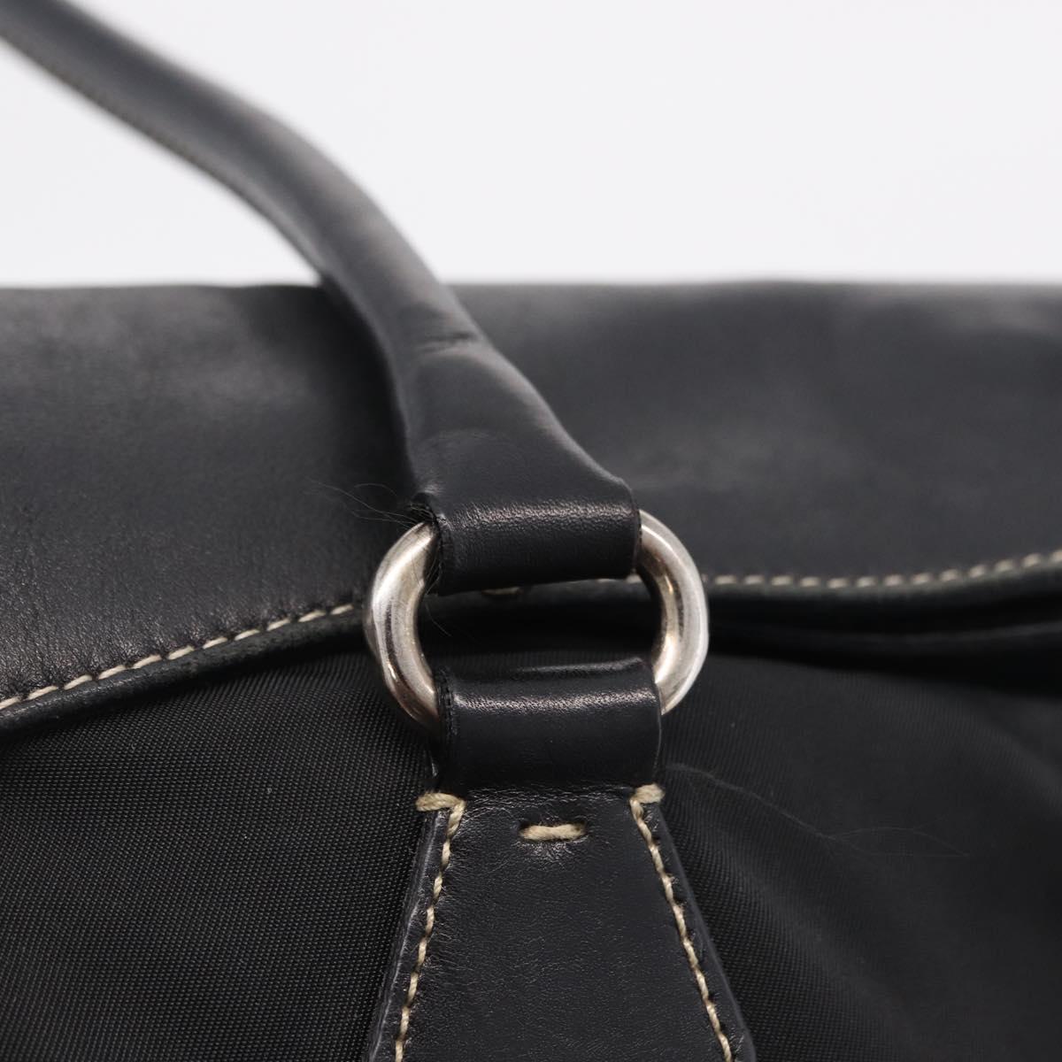 PRADA Tote Bag Nylon Black Silver BR1325 Auth am12835V