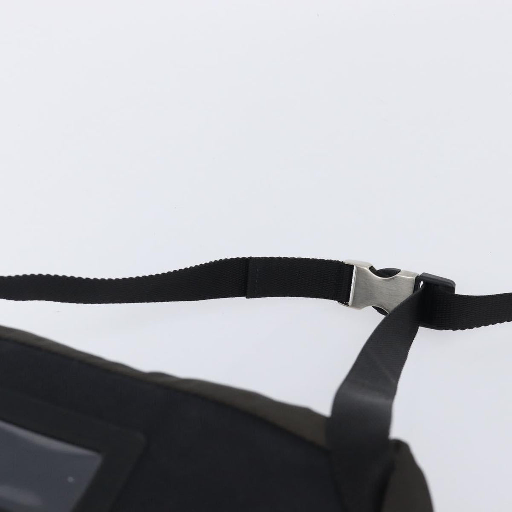 PRADA Backpack Nylon Khaki Silver Auth ar14290