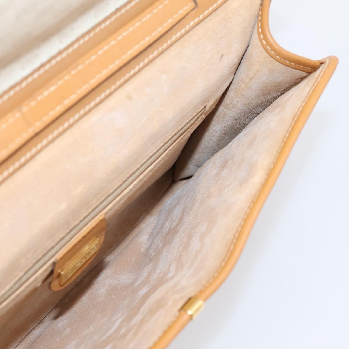GUCCI Micro GG Supreme Shoulder Bag PVC Beige Gold Auth ar14351