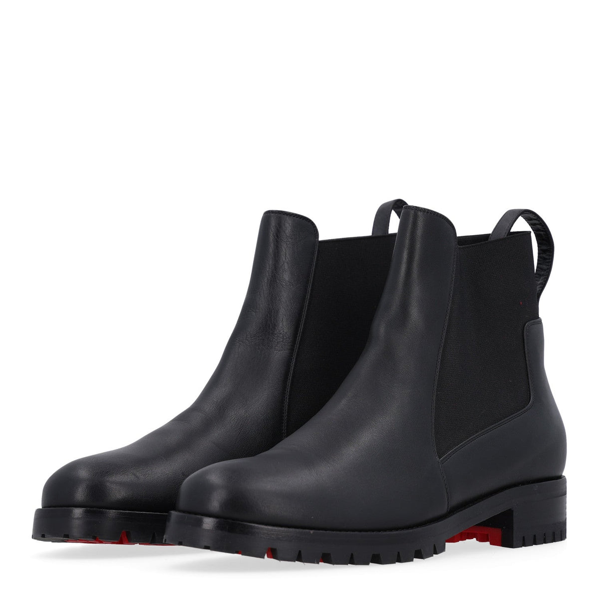 Calfskin Marchacroche Flat Chelsea Boots 39.5 Black