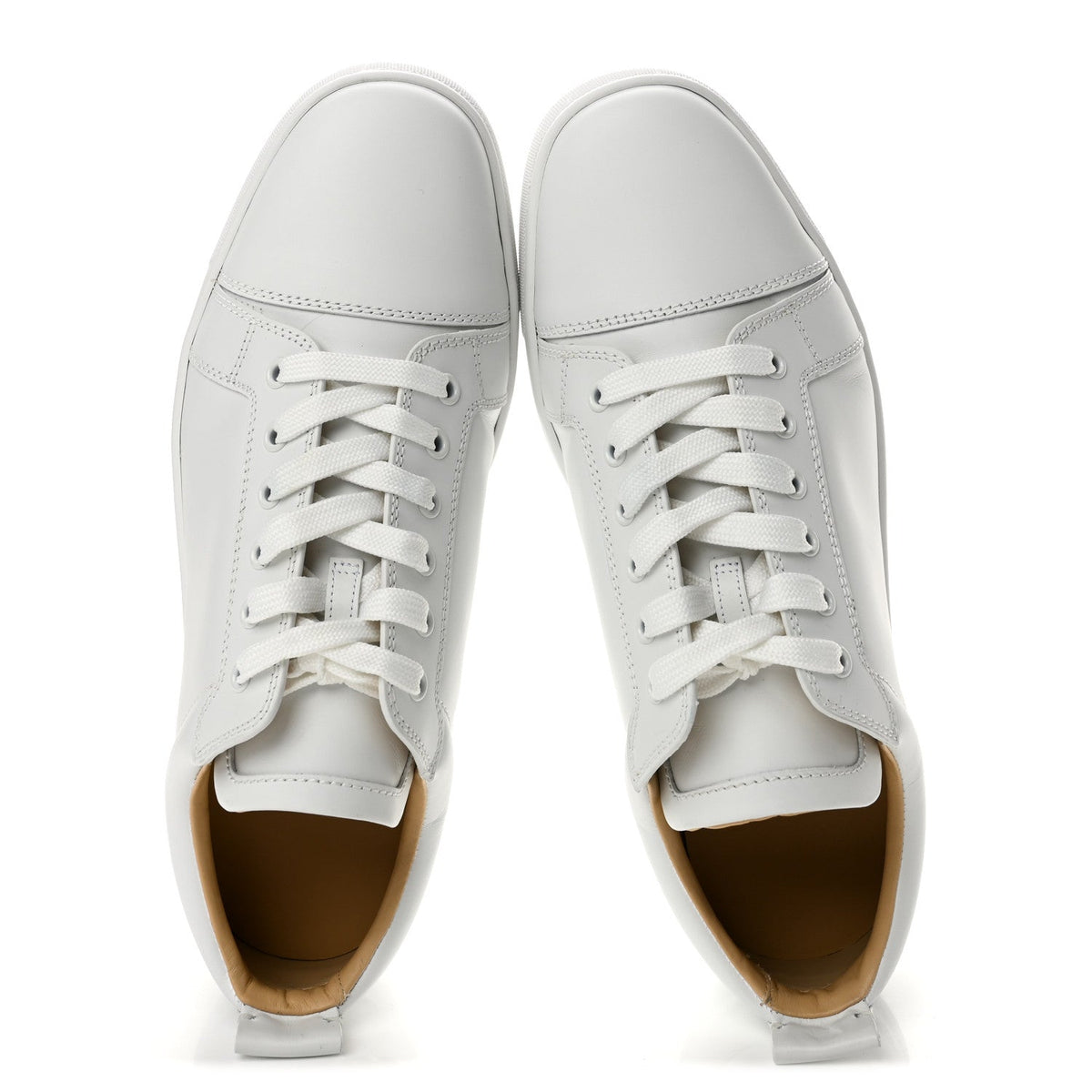Calfskin Mens Louis Junior Flat Sneakers 44 White