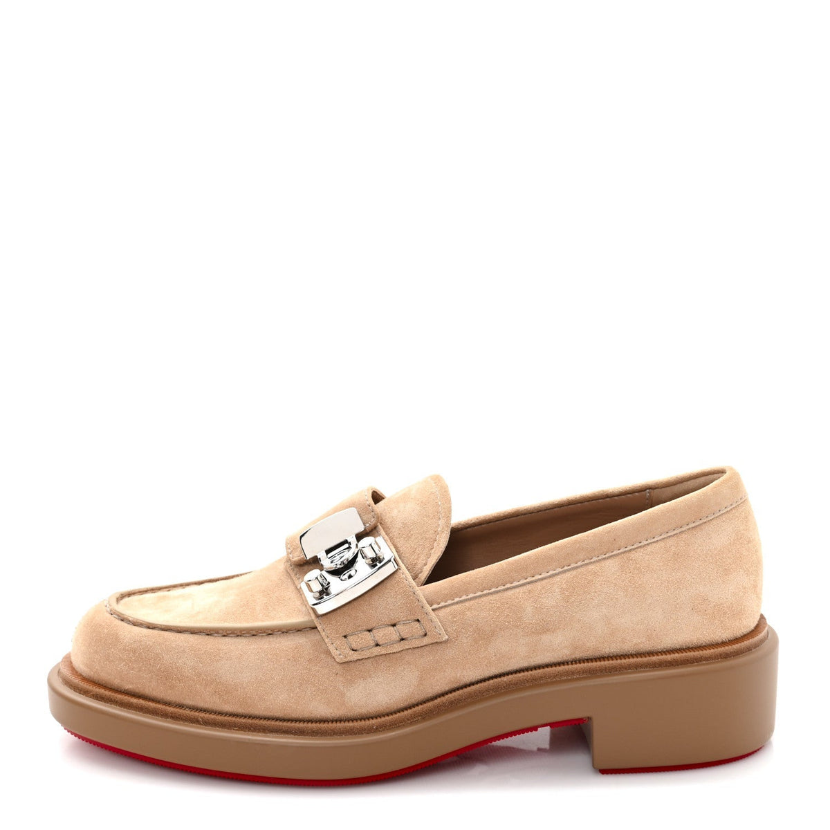 Suede Mens Urban Moc Lock Loafers 38 Beige
