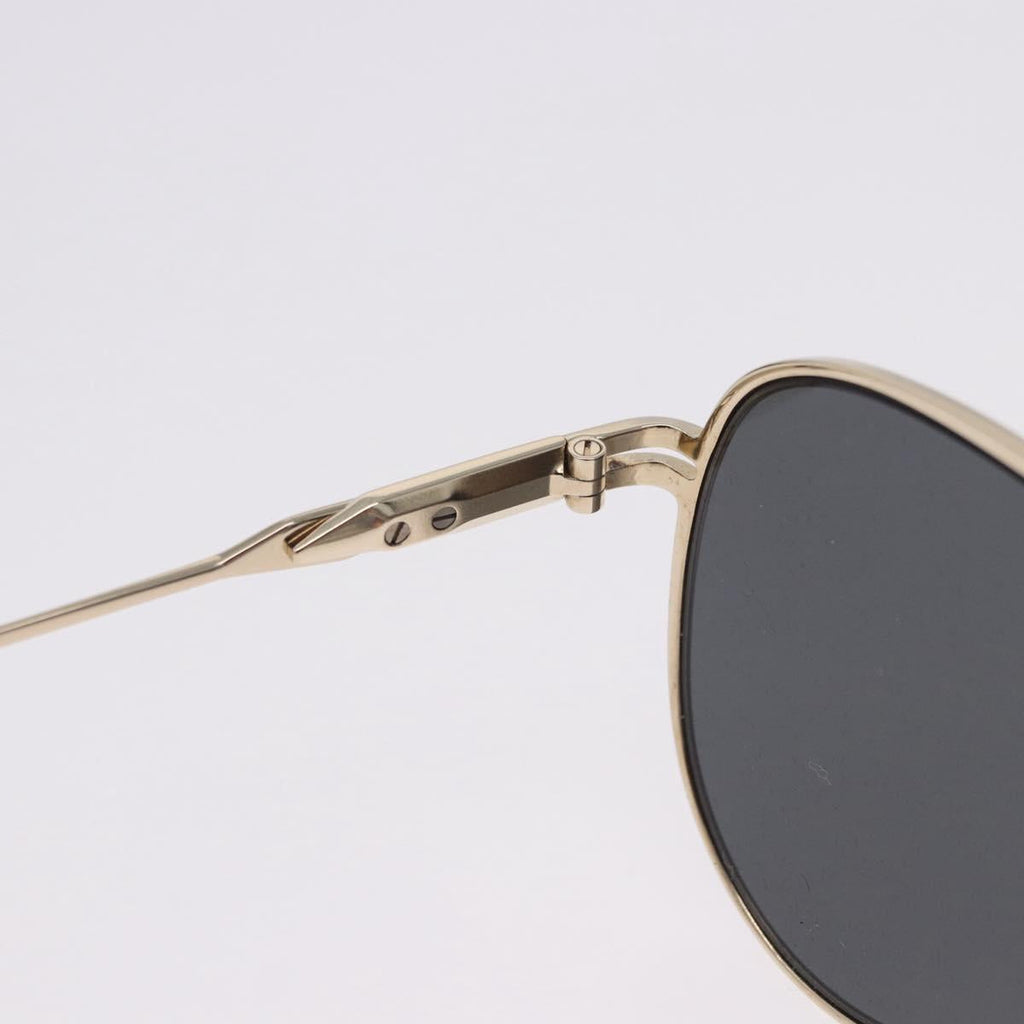PRADA Sunglasses Metal Gold Black Auth BA15434