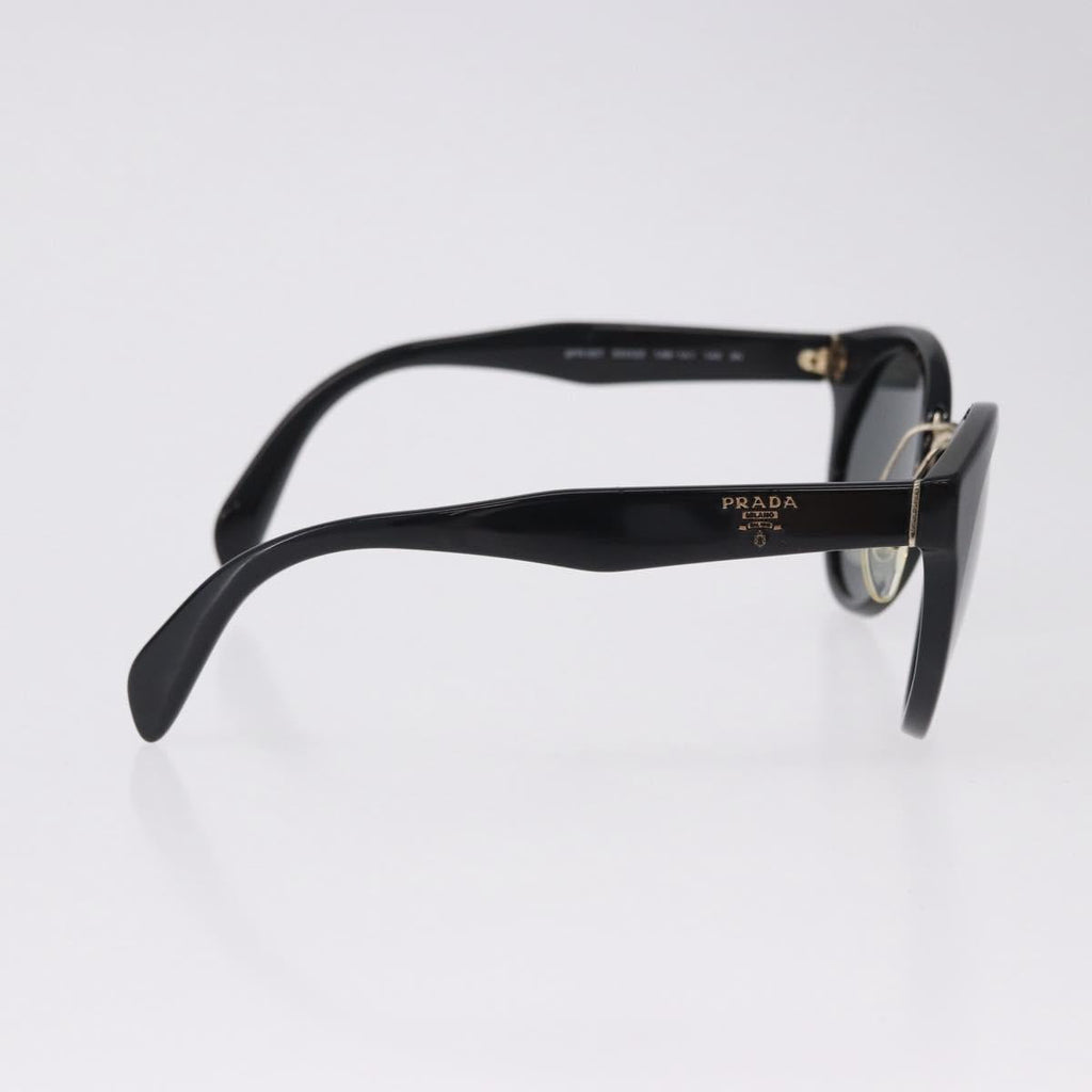 PRADA Sunglasses Plastic Black Gold Tone Auth BA15442